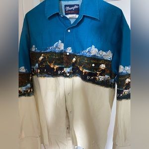 Vintage 80’s wrangler pearl snap